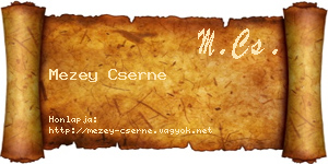 Mezey Cserne névjegykártya
